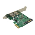 thumbnail image 1 of USB 3. 0 PCI Express Expansion Card Adapter 2 Port USB3.0 Hub Internal SATA Power Supply USB 3 to PCIE PCI Express Adapter Cards Green, 1 of 6
