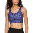 thumbnail image 3 of Reebok Women's Renew Longlined Printed Sports Bra with Removable Cups, 3 of 4