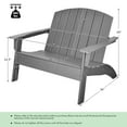 thumbnail image 3 of Costway Causeuse Adirondack de Patio Banc HDPE Résistant aux Intempéries pour Terrasse Gris, 3 of 8