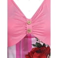 thumbnail image 3 of Vestido de la cintura del imperio floral de la impresión floral Rosegal Vestidos Estampados Tallas Grandes, 3 of 5