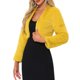 thumbnail image 1 of Bolero formal para vestido de noche de mujer, chaqueta de piel sintética L color amarillo jengibre, 1 of 6