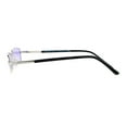 thumbnail image 4 of SA106 Extra Small Mens Rectangular Metal Rim Classic Color Lens Sunglasses Silver Purple, 4 of 4