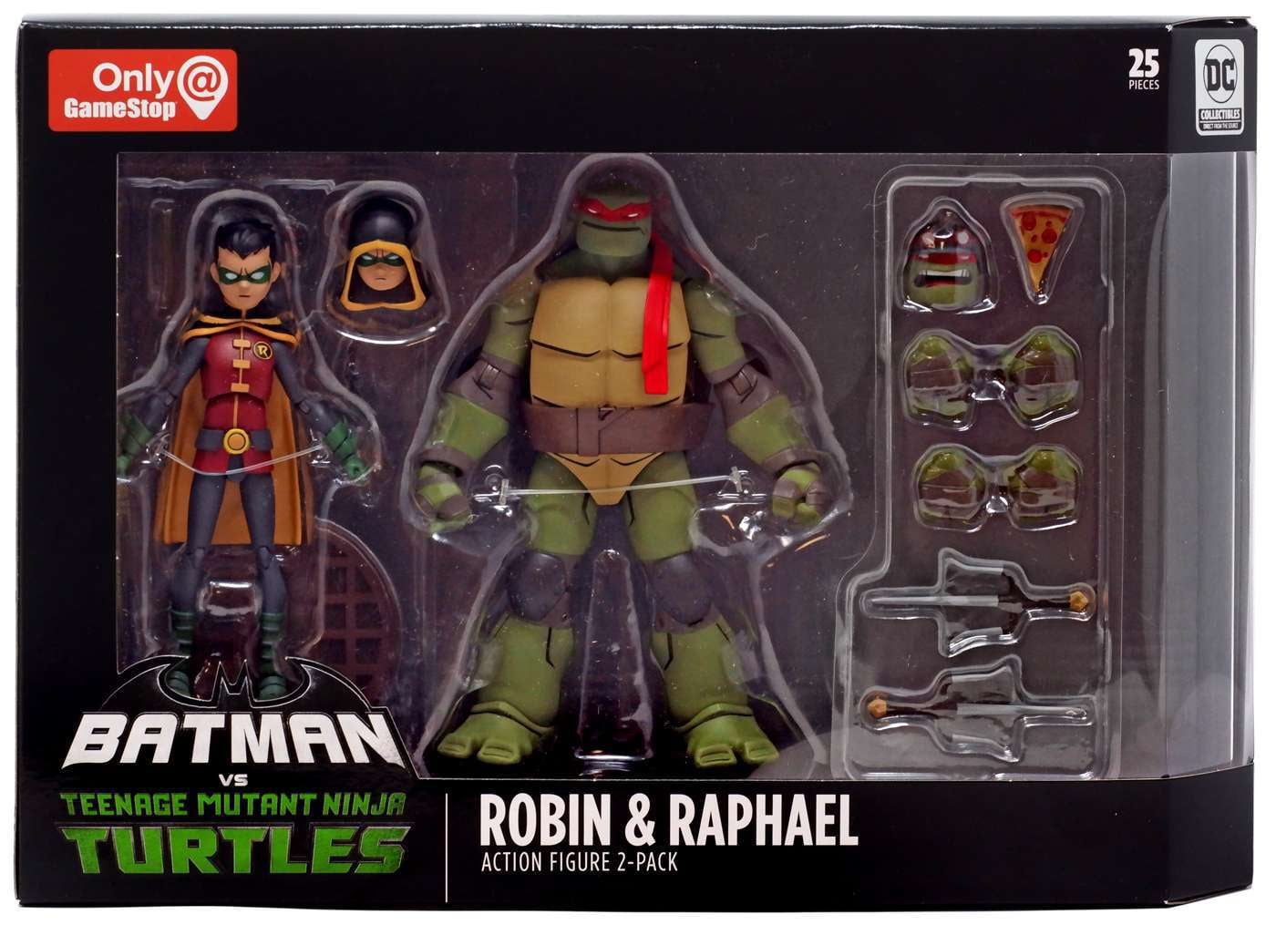 DC Batman vs Teenage Mutant Ninja Turtles Robin & Raphael Action Figure  2-Pack 