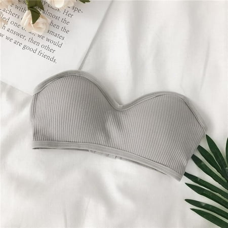 

Promotion Clearance Women Bras Thread Beauty Back Tube Tops Solid Color Strapless Comfortable Anti-light Ladies Lingerie Comfortable Underwear