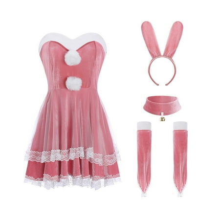 

Women Lingerie Sexy Sets Ladies Christmas Fashion Erotic Lingerie Hollow Lacing Sexy Bunny Girl Plush Nightdress Suit Sexy Lingerie Sets Sexy Outfit for Women