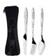 thumbnail image 1 of Stainless steel western steak knife, fork and spoon creative cloth bag portable western tableware set three-piece set, 1 of 2