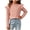 Pink, variant on Girls Cute Blouses​ Printed Crew Neck Loose Fit Pullover Ruffle Fall School Long Sleeve Trendy Outfits White 3-4Years