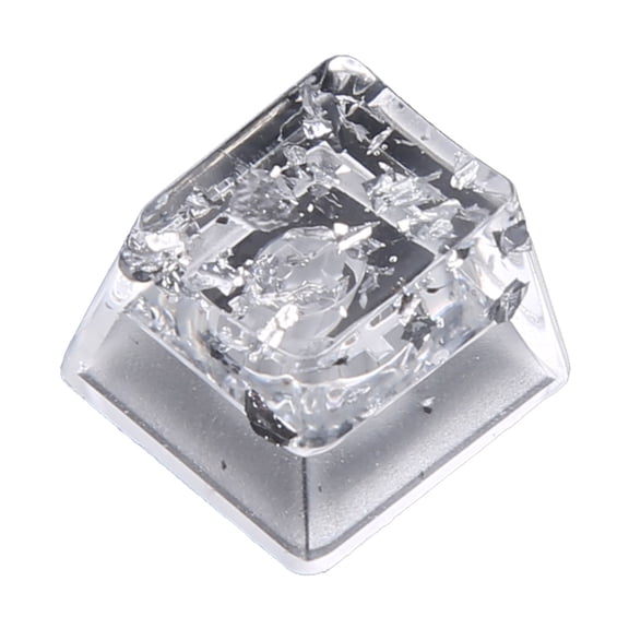 Gaming Keycaps Transparent Resin Silver Foil Keycap OEM Profile for for Mechanical Keyboard MX