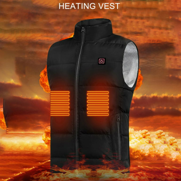 Heated Vest, Unisex Heated Clothing for men women, Lightweight USB Electric  Heated Jacket with 3 Heating Levels, 9 Heating Zones (Battery Not Included)  