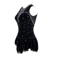 thumbnail image 3 of LIUHUO Customized Sleeveless Black Spandex Figure Skating Dress Girls Ladies Embellished with Diamonds Boasting Unique Design, 3 of 8