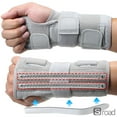 thumbnail image 2 of Adjustable Wrist Brace With Double Spring Support - Night Use Carpal Tunnel Relief, Hand Stabilizer For Sprains, Tendonitis & Injuries,Black-Left,L/XL, 2 of 7