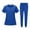 Royal Blue, variant on Stralyhd Scrubs for Women Crew Neck Top & Jogger Pants with Multi Pockets for Nurse Medical Workwear Black S