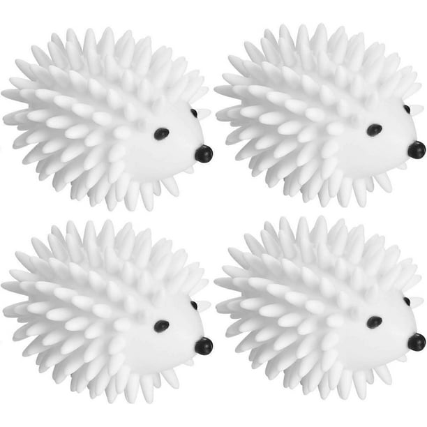 4PCS Dryer Balls for Laundry, Whit Plastic Hedgehog Reusable Laundry Ball and Dryer Ball