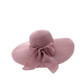 thumbnail image 2 of Beach Hats for Women - Beach Hat Womens UPF 50+, Packable Sun Hat Women Roll Up, Wide Brim Straw Hat for Women Bow-Tied Glamour Wide-Brim Hat with Textured Weave Purple Pink, 2 of 3