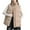Khaki, variant on Womens Zip Up Puffer Vest Stand Collar Sleeveless Padded Jacket Coat Loose Fit Mockneck Outerwear Winter Zipper Tops Khaki XXL