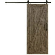 Spectrum Millbrooke PVC Barn Door Z-Style Size 36"wide x 84"high - Kit *Requires Assembly* Weathered Grey Color