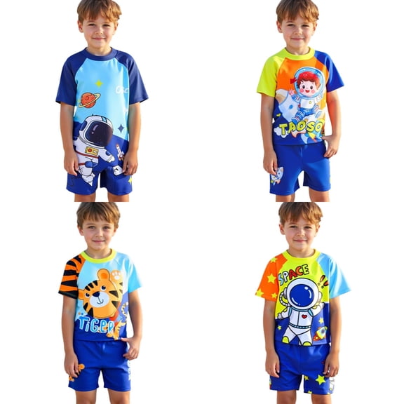 Xmyrz Swimsuit For Boys One-Piece Astronaut Relaxation Stylish Swimming Swimwear Bathing Suits Tankinis Cute Bikinis