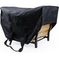thumbnail image 2 of Firewood Rack Outdoor and Indoor Firewood Storage with Kindling Wood Hooks.in Double Coated Fire Wood Rack Rustproof Stable Log Holder and Fireplace Decor Organizer, 2 of 6