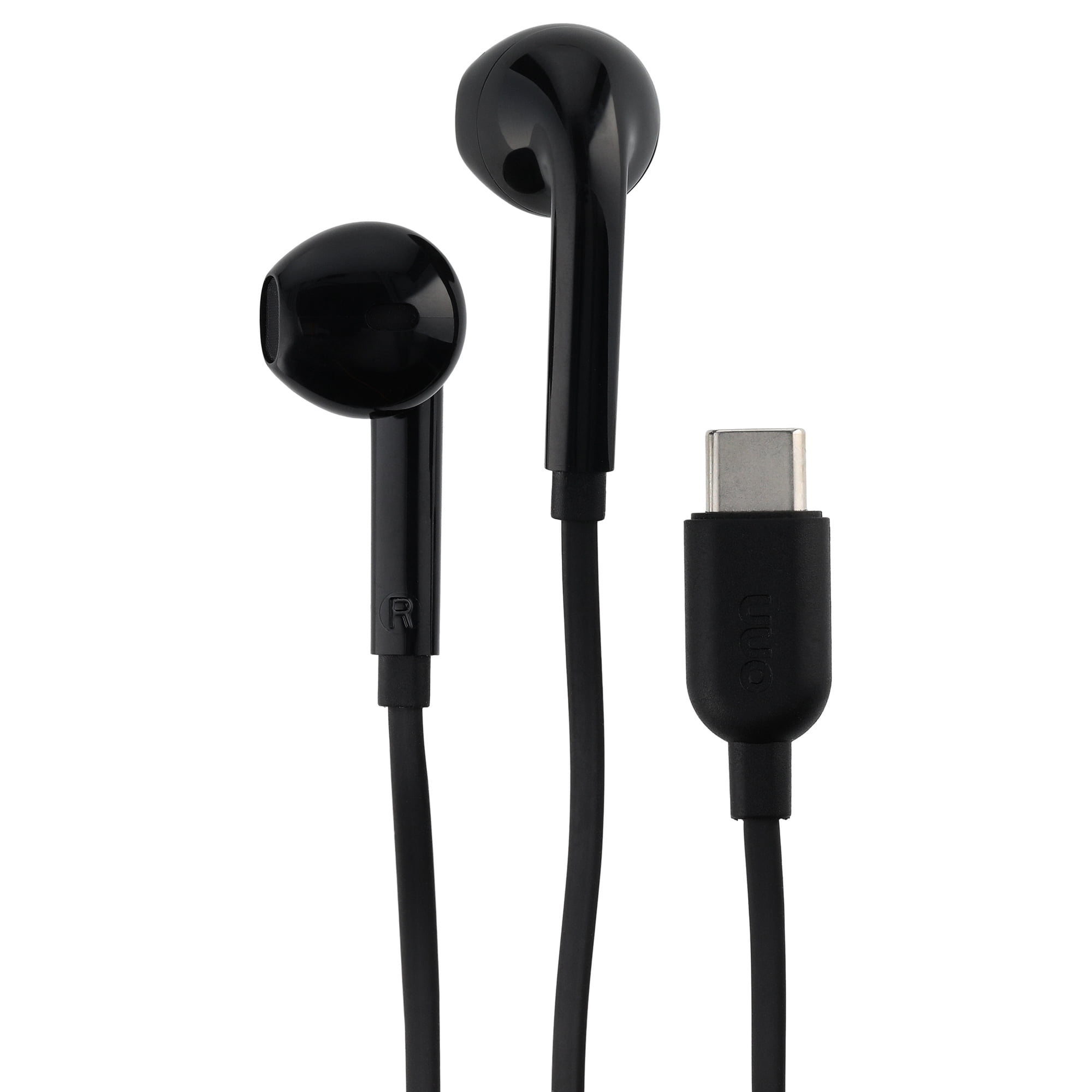 onn Earbuds with USB-C Connector, Black