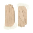 thumbnail image 2 of Winter Gloves for Women, Touch Screen Cold Weather Thermal Warm Windproof Gloves, Soft Thick Fleece Lining Glove Khaki One Size, 2 of 3