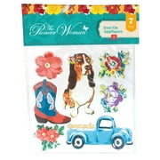 The Pioneer Woman Adhesive Iron On Patch Set - Flowers, Truck, Dog and Boot, 7Pc