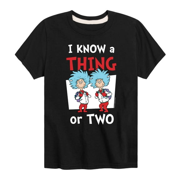 Dr. Seuss - I Know A Thing Or Two - Youth Short Sleeve Graphic T-Shirt