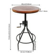 thumbnail image 3 of Lifting Bar Table, Industrial Style Side Table, Height Adjustable Side Table 75-90cm, 3 of 16