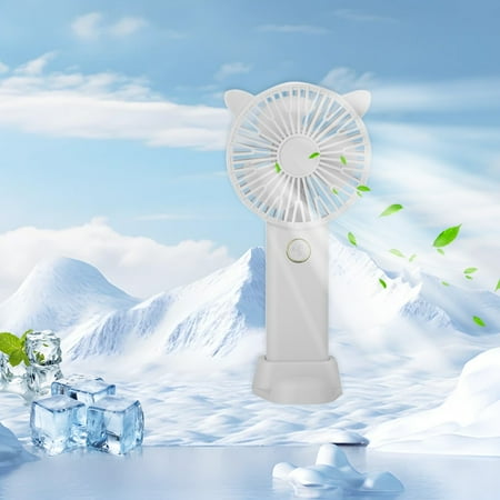 

MuYan USB Desktop Fan Rechargeable Convenient Mini Small Folding Circulating Student Dormitory High Wind Power Fan White