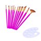thumbnail image 3 of 12Pcs Paintbrush Nylon Fiber Art Brush Watercolor Oil Painting Set with Pack and PaletteTYP317 Rose Red, 3 of 10