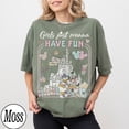 thumbnail image 6 of Retro Disney Minnie Daisy Girl Just Wanna Have Fun Shirt, Magical Castle Besties Girls Couple Tee, Gift For Her, WDW Disneyland Girls Trip, 6 of 6