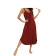 thumbnail image 2 of Maxcozy Women Sleeveless Nightgown Spaghetti Strap Long Sleepwear Nightshirt Lounge Dresses, 2 of 6
