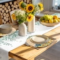 thumbnail image 4 of Sunflowers Trucks Round 15 Inch Placemats Set of 6, Spring Farmhouse Eucalyptus Orange Plaid HeatResistant Non Slip Place Mats for Dining Table, Wipeable Braided Kitchen Table Mats for Housewarming, 4 of 9