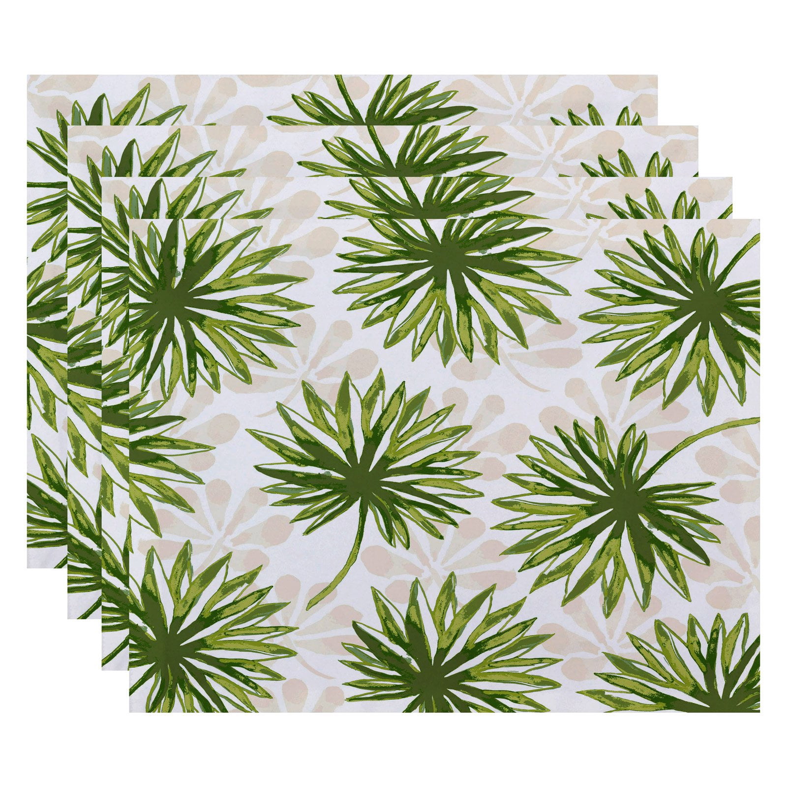 Simply Daisy 18" x 14" Spike and Stamp Floral Print Placemat (Set of 4)