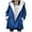 Blue, variant on UAMVSH Womens Plus Size Winter Coats Warm Sherpa Fleece Lined Hoodie Jackets Oversized Fluffy Hooded Parka Trendy Suede Outerwear(5X-Large,Navy)