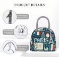 thumbnail image 4 of Disketp France and Paris Bolsa Térmica para Almuerzo, Lonchera con Abertura Amplia y Gran Capacidad, Organizador Reutilizable para Mujeres, Hombres y Adultos, 4 of 6