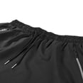 thumbnail image 5 of Lenago Short Pant for Men Gym Shorts Man Solid-Color Zipper Pocket Loose Sporty Outdoor Running Training Drawstring Pocket Shorts Black L, 5 of 8