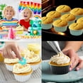 thumbnail image 4 of Nvzi 100 mini moldes de aluminio para hornear cupcakes con tapas, recipientes desechables para pasteles, moldes para flan, pudín, suflé, fiesta, boda (oro negro), 4 of 5