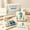 G#Ocean Theme Art Kit, variant on DIY Hard PVC Sea Glass Effect Mosaic Art Kit for Adults, Complete Ocean Theme Craft Set with Tweezers and All Tools Included, Beginner Friendly Painting Project for Home Decor