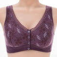 thumbnail image 2 of Fsqjgq Womens Underwear High Impact Sports Bras for Women Daisy Bras for Older Women Front Closure Bras Comfort Bra Plus Size Wireless Bra Nipple Covers Cotton Blend Underwire Bra Bandeau, 2 of 5
