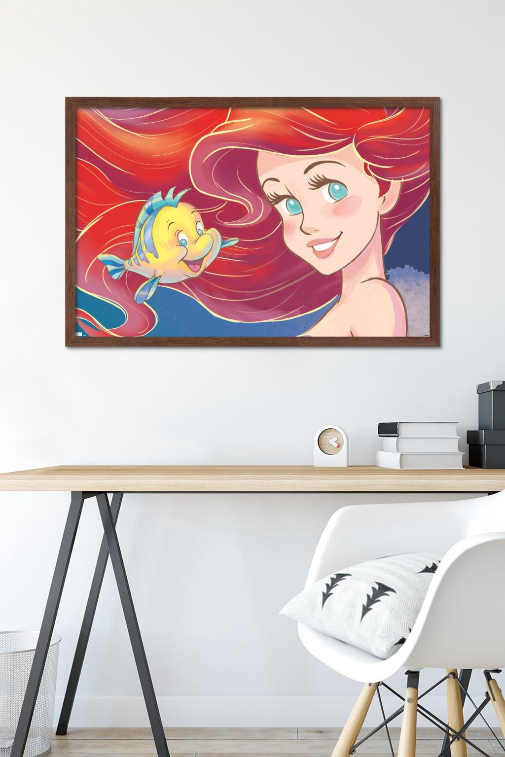 Disney The Little Mermaid - Ariel Close-Up Wall Poster, 22.375" x 34" Framed