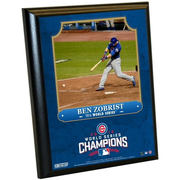 Chicago Cubs 2016 World Series Champions Ben Zobrist 8x10 Plaque