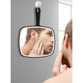 thumbnail image 3 of Extra Large Hand Mirror, Hand Mirror for Men,Salon Barber Hairdressing Handheld Mirror with Handle,Travel Mirror (Square Black 9" x 12.4"), 3 of 8