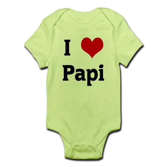 CafePress - I Love Papi Infant Bodysuit - Baby Light Bodysuit