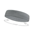 thumbnail image 6 of COUVER Unisex Long Terry Cotton Athletic Head Sweatband Sports Style 3 Pack, Solid Light Gray, 6 of 7