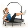 thumbnail image 4 of Stamina InTone Oval Fitness Rebounder Trampoline with Handlebars, White, 4 of 8