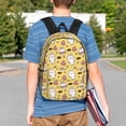 thumbnail image 4 of Goofa Rabbit Hunger Pattern Lightweight Student Backpack for School, Water-Resistant, Adjustable Straps, Fits 15" Laptop, Multiple Pockets for Books, Accessories, 4 of 6