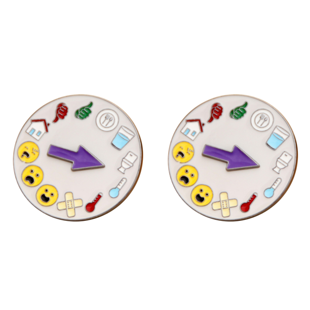 (Bind 960977) Insignia giratorio estado social psicométrico Broche batería social (B) Estado diario - Trivia
