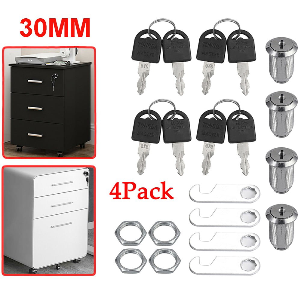 Home 16-30mm Cam File Cabinet Mailbox Toolbox Desk Drawer Cupboard Locker 2 Keys 