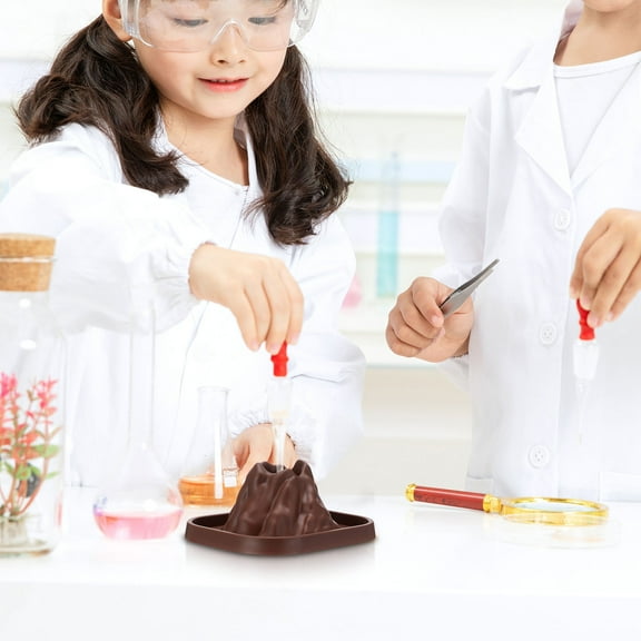 PBPBOX Volcano Science Prop Volcano Model Plastic 10Pcs Light Brown