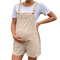 thumbnail image 3 of Taqqpue Women's Maternity Overalls Shorts Pregnancy Casual Solid Color Sleeveless Jumpsuits Romper with Pocket, 3 of 9